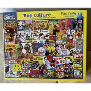 New White Mountain "Pop Culture" 1000 Piece Jigsaw Puzzle NEW SEALED